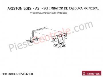 Poza Schimbator de caldura principal centrala termica Ariston EGIS si AS 24 kw