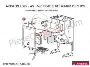 Poza Schimbator de caldura principal centrala termica Ariston EGIS si AS 24 kw