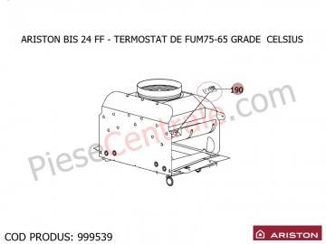 Poza Termostat de fum 75-65 grade Celsius centrala termica Ariston BIS 24 FF