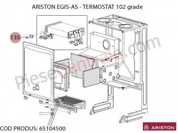 Poza Termostat 102 grade centrala termica Ariston EGIS si AS