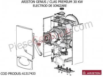 Poza Electrod de ionizare centrale termice Ariston Genus/Clas Premium